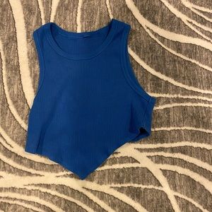 Blue crop top